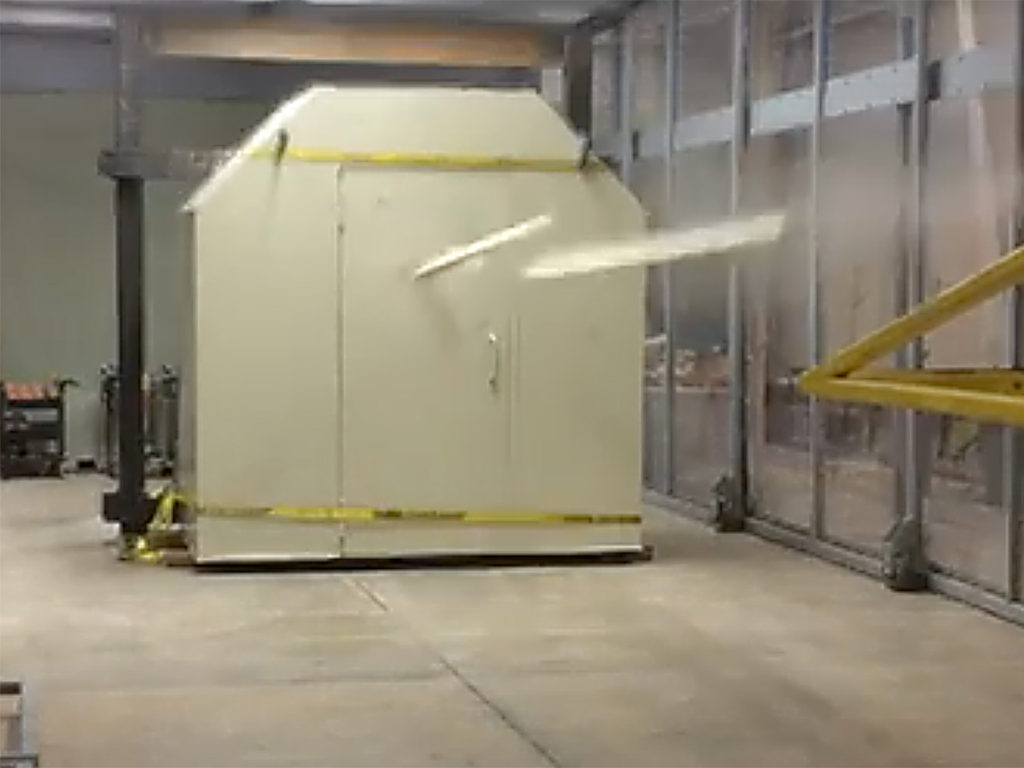 Safe Room Wind Impact Testing